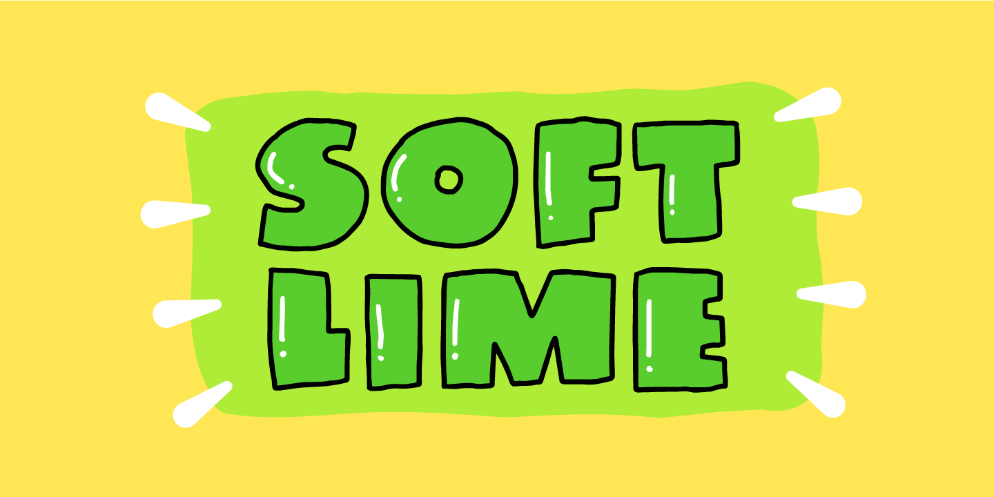 Beispiel einer Soft Lime 3-Schriftart